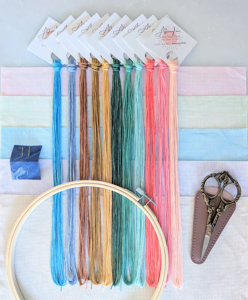 Deluxe Kit with Dyed Floss: Pride and Prejudice Stitch-Along