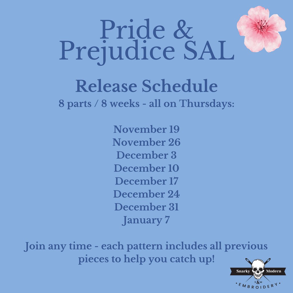 Hand-Dyed Aida Only: Pride and Prejudice Stitch-Along