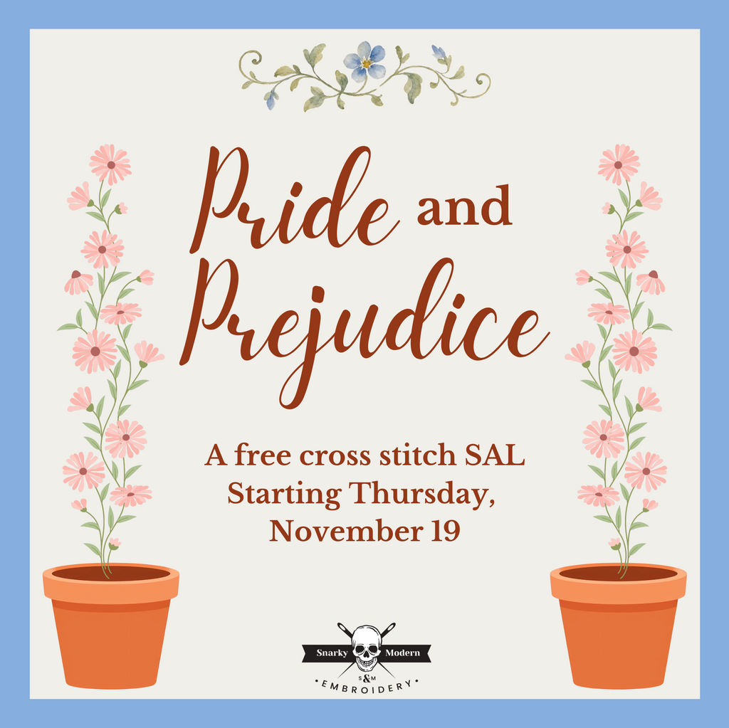 Hand-Dyed Aida Only: Pride and Prejudice Stitch-Along