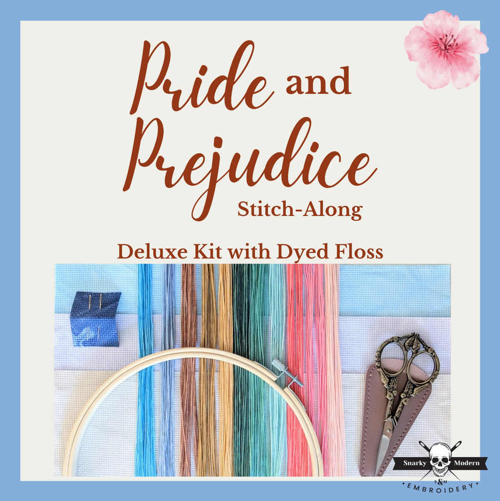 Deluxe Kit with Dyed Floss: Pride and Prejudice Stitch-Along