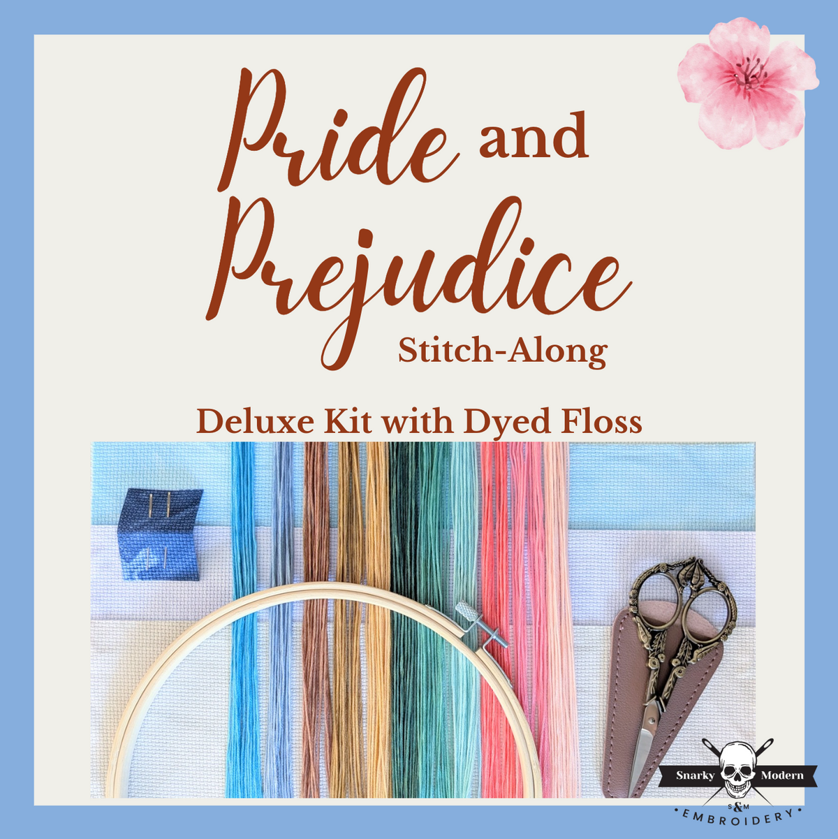 Deluxe Kit with Dyed Floss: Pride and Prejudice Stitch-Along