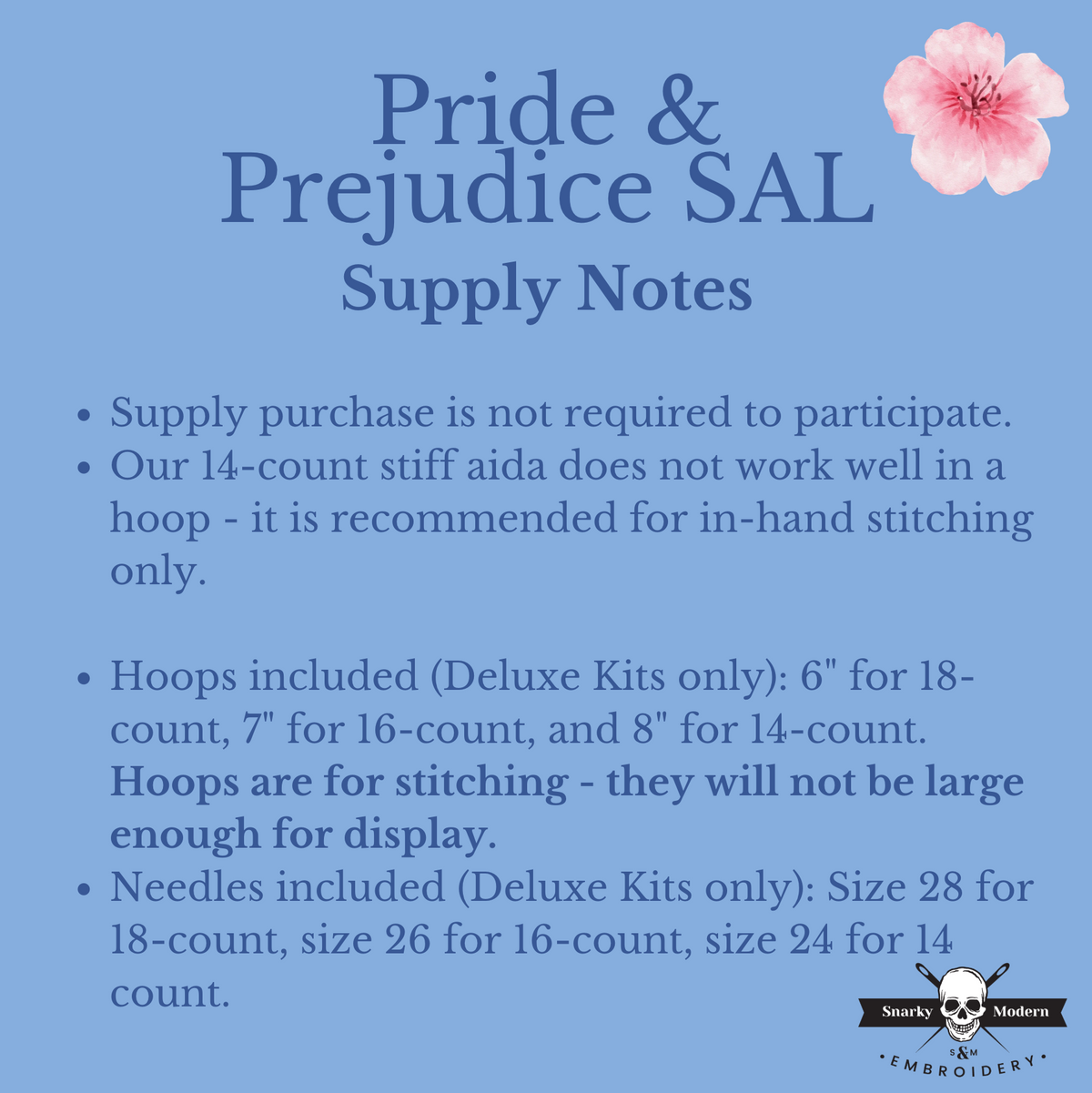 Hand-Dyed Aida Only: Pride and Prejudice Stitch-Along